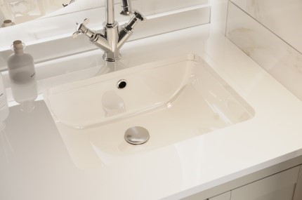 Vanity Unit with White Quartz Worktop